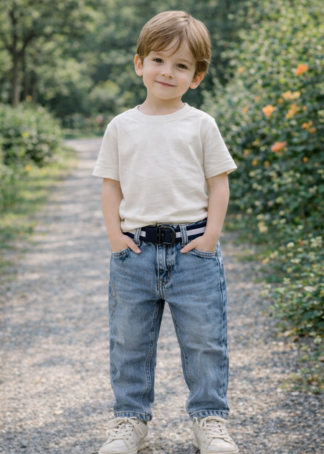 Boys Blue Denim Jeans – Classic Regular Fit Kids Jeans | He & She