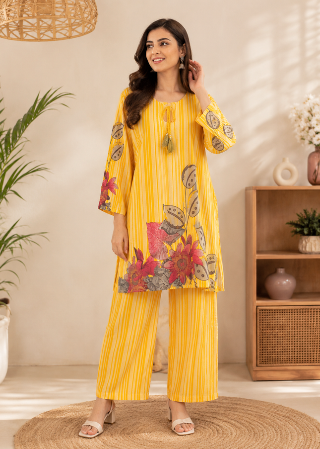 Women Printed Co-ord Set for Women | Stylish Casual Cord Set | He and She