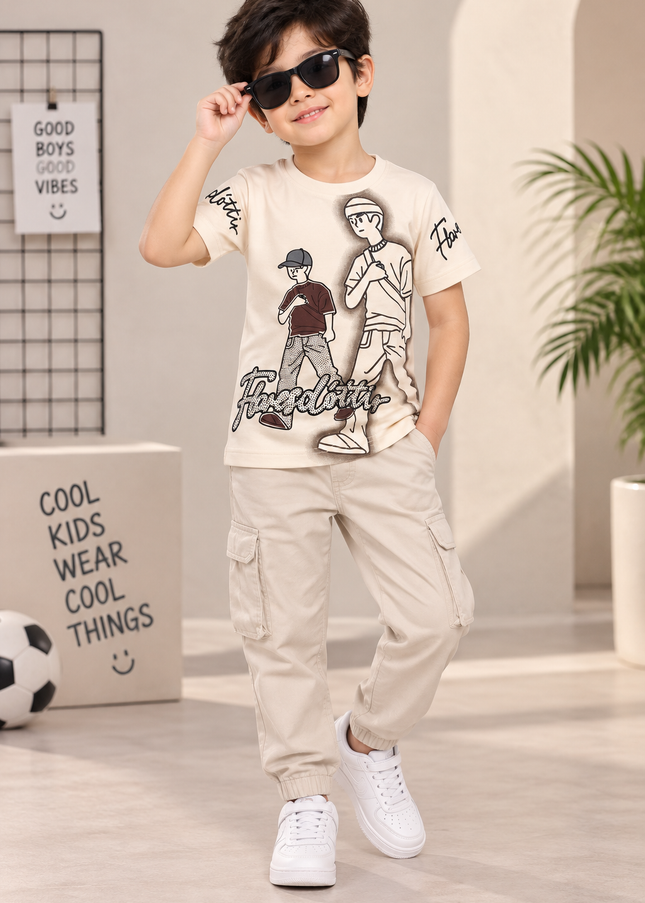 BOYS TSHIRT CODE-A417 Boys Printed Graphic T-Shirt | Stylish Half Sleeve Casual Top
