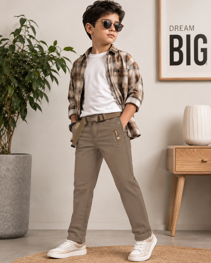 BOYS JEANS CODE-A296 Boys Stylish Regular Fit Jeans with Belt – Comfortable Casual Denim Pants