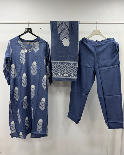 He And She Women’s Printed Kurti Set with Dupatta | Ethnic Wear Set for Women