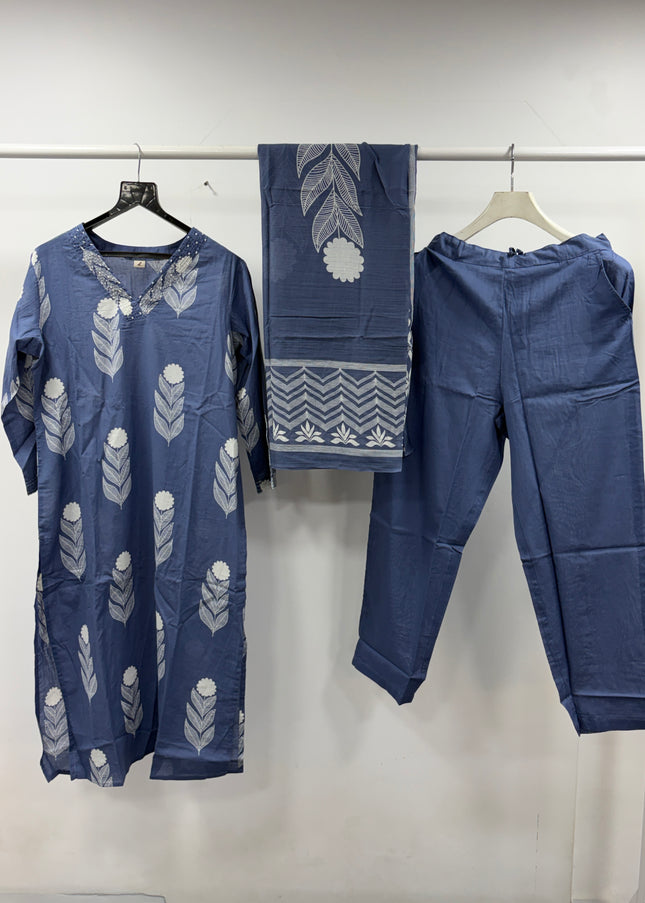 He And She Women’s Printed Kurti Set with Dupatta | Ethnic Wear Set for Women