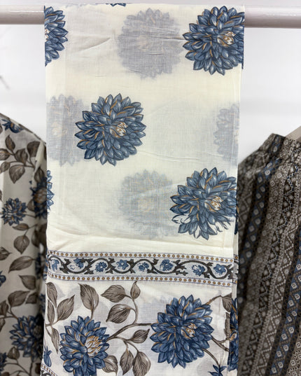Women Floral Printed Kurti Set with Palazzo & Dupatta | Elegant Ethnic Wear | He and She