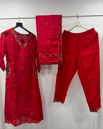 Women Embroidered Kurti Set with Dupatta | Elegant Ethnic Wear for Women | He and She