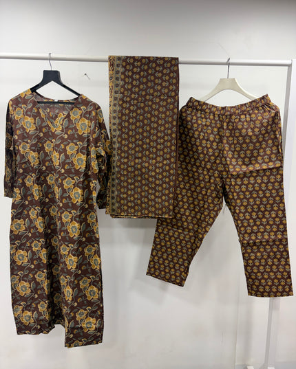 Women Floral Printed Kurti Set with Dupatta | Elegant Ethnic Wear for Women | He and She