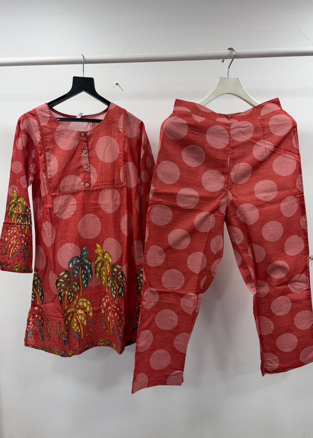 He And She Women Printed Co-ord Set | Stylish Casual Lounge Wear Set for Women
