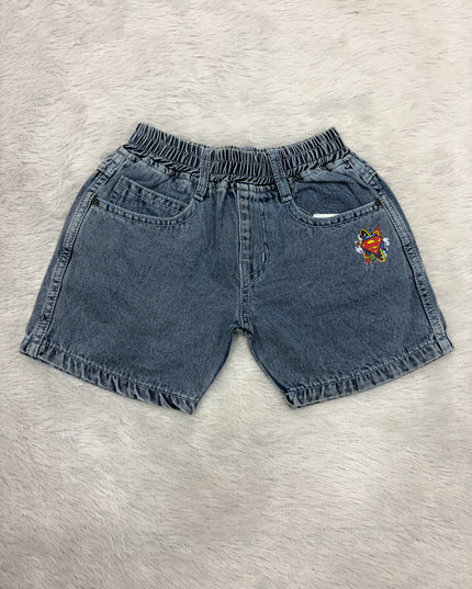 BOYS SHORT CODE-B70 He and She Boys Denim Shorts | Comfortable Elastic Waist Casual Shorts for Kids