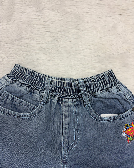 BOYS SHORT CODE-B70 He and She Boys Denim Shorts | Comfortable Elastic Waist Casual Shorts for Kids