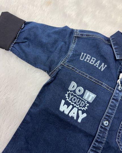 BOYS SHIRTS CODE-B88 He and She Boys Urban Denim Shirt | Full Sleeve Casual Cotton Blend Shirt for Kids