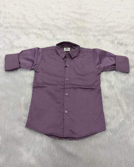 BOYS SHIRTS CODE-B94 He And She Boys Solid Full Sleeve Cotton Blend Casual Shirt – Black & Wine
