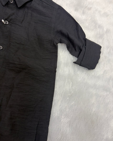 BOYS SHIRTS CODE-B85 He and She Boys Black Horse Embellished Party Wear Shirt | Stylish Full Sleeve Kids Shirt
