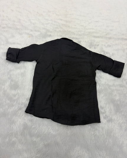 BOYS SHIRTS CODE-B85 He and She Boys Black Horse Embellished Party Wear Shirt | Stylish Full Sleeve Kids Shirt