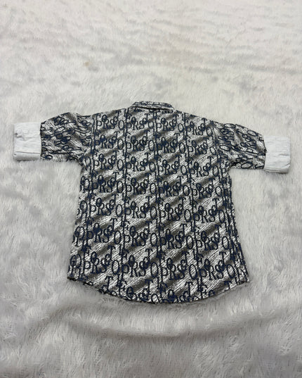 BOYS SHIRTS CODE-B91 He and She Boys Printed Full Sleeve Casual Shirt | Stylish Cotton Blend Kids Shirt