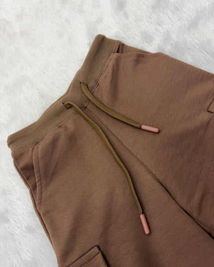 GIRLS JEANS&PLAZO CODE-B108 Girls Brown Cargo Palazzo Pants | Comfortable Wide Leg Cotton Blend Bottom Wear for Kids