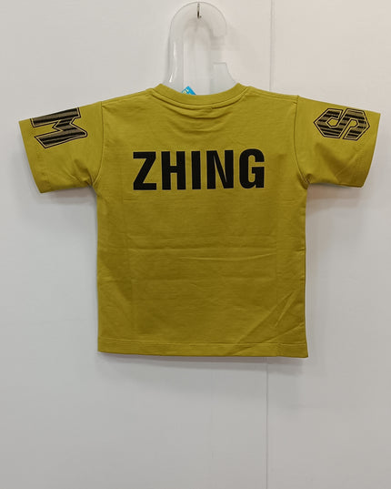 Boys Yellow Cartoon Printed T-Shirt – Trendy Graphic Cotton Tee | He & She