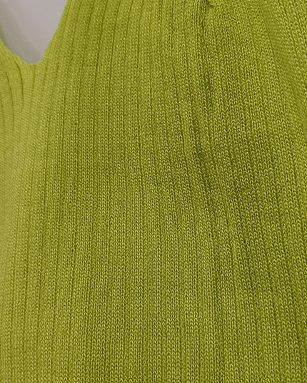 Girls Lime Green Ribbed Co-Ord Set | Crop Top & Pants Set for Kids – He & She