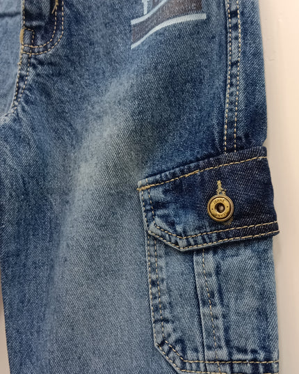 Boys Blue Cargo Denim Jeans – Stylish Multi-Pocket Kids Jeans | He & She