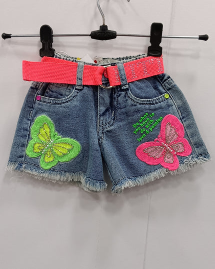 Girls Butterfly Patch Denim Shorts – Kids Summer Casual Shorts | He And She