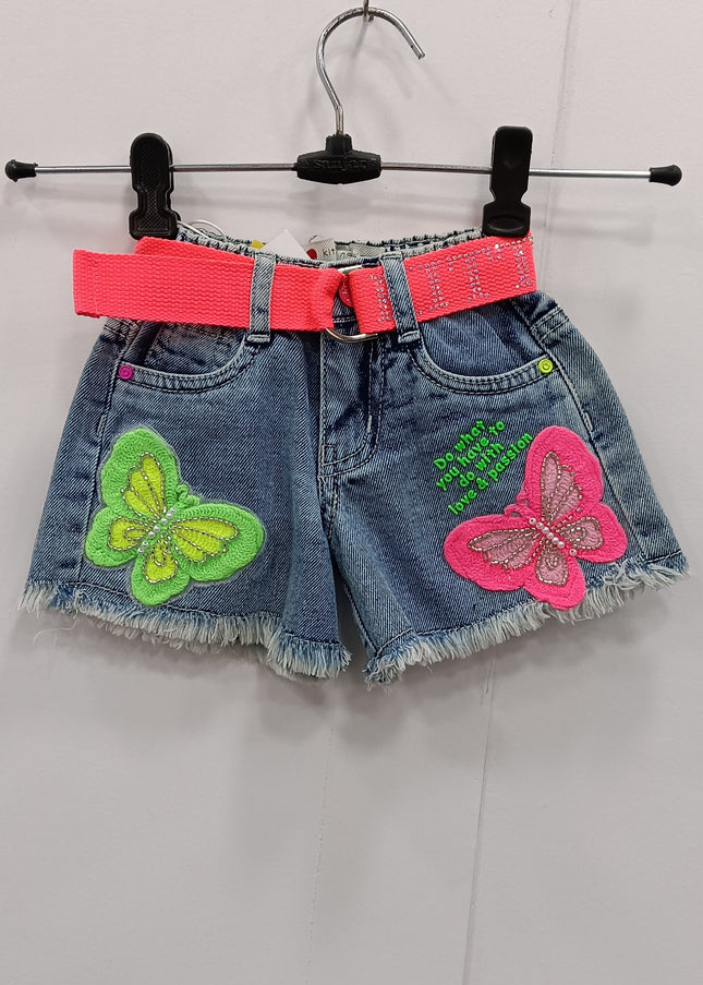 Girls Butterfly Patch Denim Shorts – Kids Summer Casual Shorts | He And She