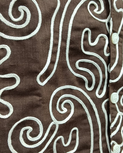 Boys Brown Printed Casual Shirt | Kids Cotton Half Sleeve Stylish Shirt
