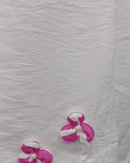 Girls Pink Printed Top with White Palazzo Set | Stylish Kids Co-Ord Outfit | He & She