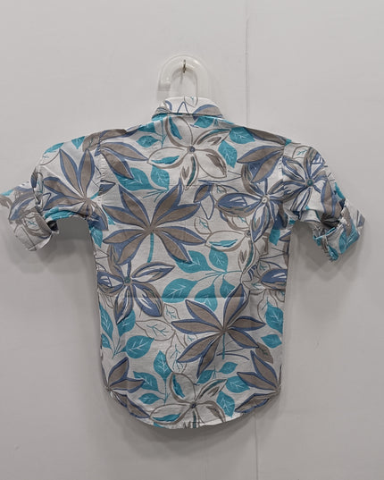 Boys Floral Printed Casual Shirt | Half Sleeve Kids Summer Shirt | He & She