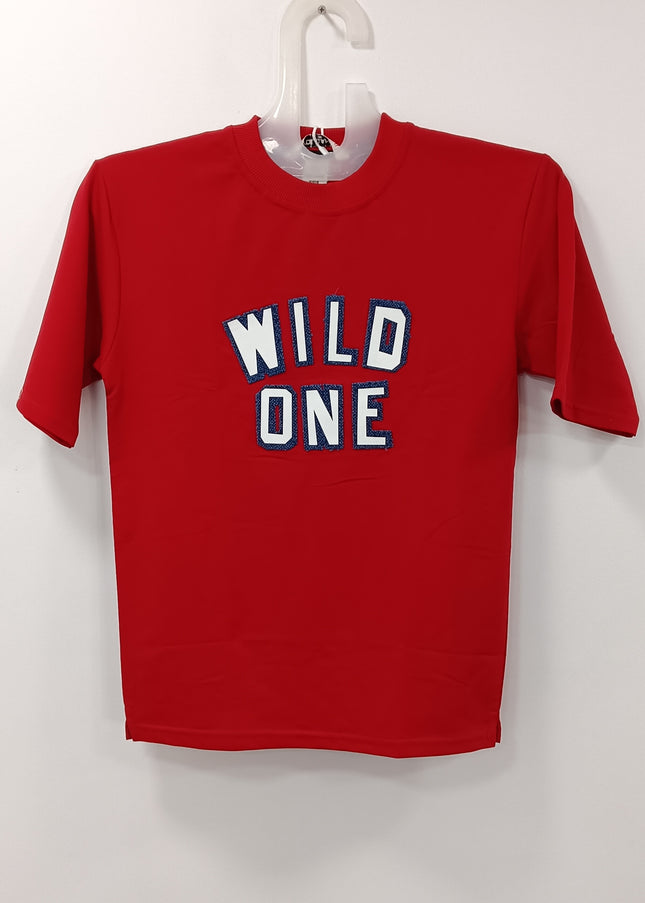 Boys Red Printed T-Shirt “Wild One” | Stylish Kids Casual Wear by He & She