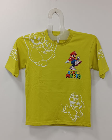 Boys Yellow Cartoon Printed T-Shirt | Stylish Kids Casual Wear by He & She