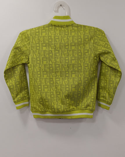 Boys Green Printed Jacket with Black T-Shirt Set | 2-Piece Kids Outfit by He & She