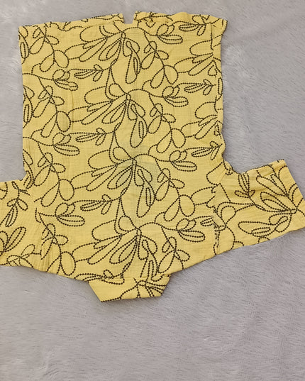 He And She Boys Yellow Printed Casual Shirt | Stylish Half Sleeve Cotton Shirt for Kids