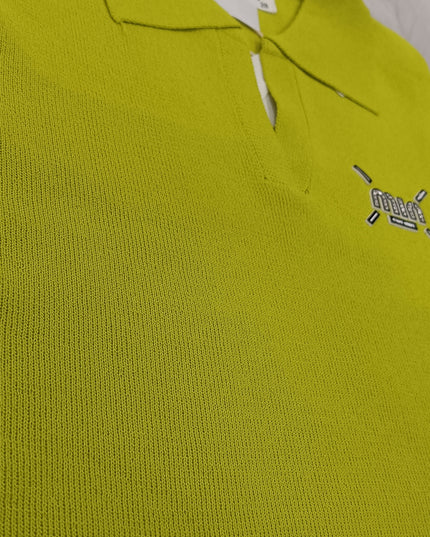 Girls Lime Green Sleeveless Ribbed Collar Top for Kids | Stylish Casual Summer Top