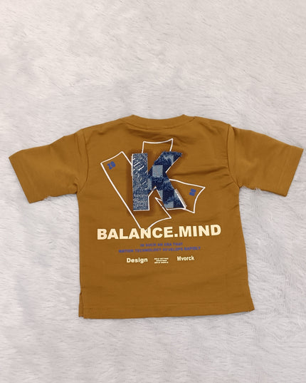 He and She Boys Mustard Graphic Pocket T-Shirt