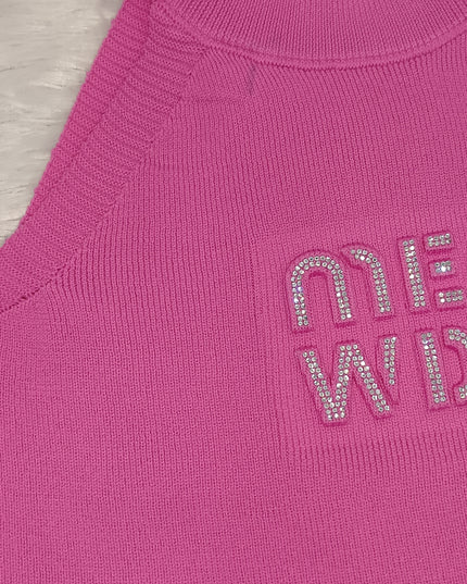 He and She Girls Pink Ribbed Sleeveless Top – Trendy Casual Fashion Top for Girls
