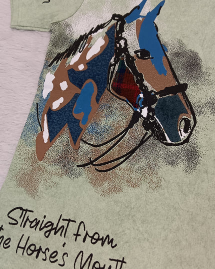 He and She Boys Horse Graphic Printed Cotton T-Shirt