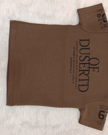 He and She Boys Brown Horse Graphic Printed T-Shirt