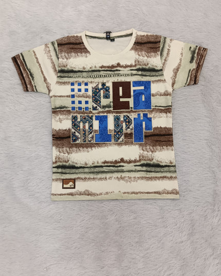 He and She Boys Printed Cotton T-Shirt | Stylish Casual Half Sleeve Kids Tee