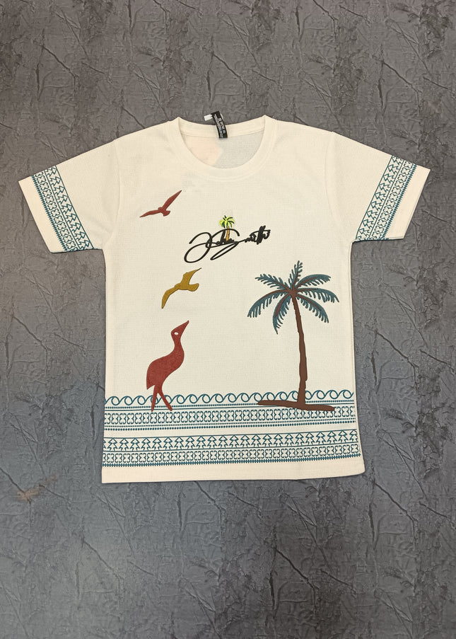 He and She Boys Tropical Graphic Printed T-Shirt