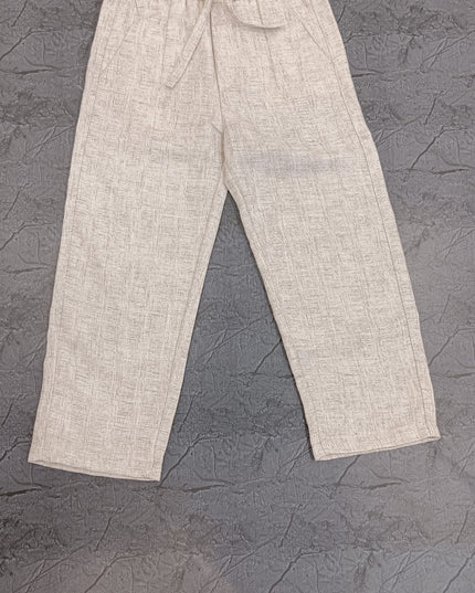 BOYS PANT CODE-B51 He And She Boys Cotton Casual Pant – Soft & Comfortable Regular Fit Kids Trouser (Cream Beige)