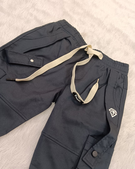 BOYS JEANS CODE-A95He and She Boys Premium Cargo Pants | Stylish Cotton Cargo Trousers for Kids | Navy Blue & Beige