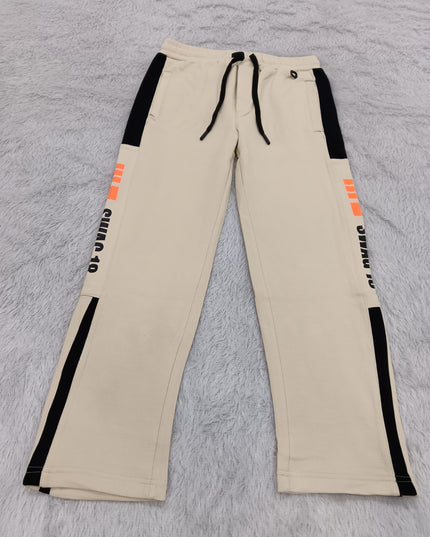BOYS TRACK CODE-A135 Boys Stylish Wide-Leg Track Pants with Side Stripe | 2 Color Variants