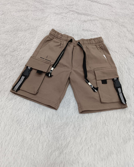 BOYS SHORT CODE-A137 Boys Stylish Cargo Capris with Utility Pockets | He and She