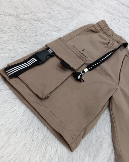 BOYS SHORT CODE-A137 Boys Stylish Cargo Capris with Utility Pockets | He and She
