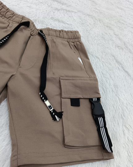 BOYS SHORT CODE-A137 Boys Stylish Cargo Capris with Utility Pockets | He and She