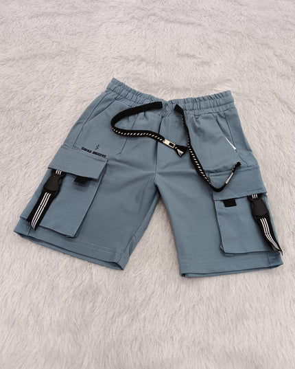 BOYS SHORT CODE-A137 Boys Stylish Cargo Capris with Utility Pockets | He and She