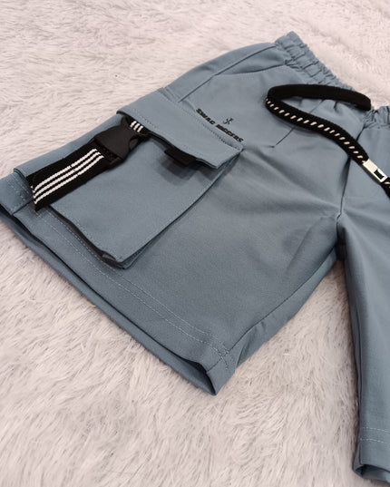 BOYS SHORT CODE-A137 Boys Stylish Cargo Capris with Utility Pockets | He and She