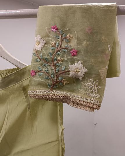 LADIES KURTI SET CODE-A184 He And She Women's Embroidered Straight Kurta Pant Set with Dupatta | Floral Embroidery | Ethnic Wear