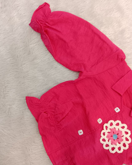 GIRLS CODINATE SET CODE-A213 Girls Pink Embroidered Top with Printed Palazzo Set | Stylish Cotton Blend Co-ord Set | He And She
