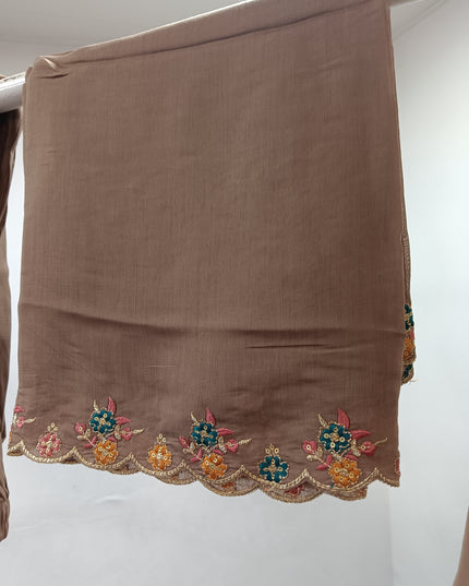 LADIES KURTI SET CODE-A231 Women’s Brown Embroidered Kurta Pant Set with Dupatta