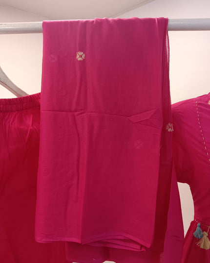LADIES KURTI SET CODE-A255 Women’s Pink Embroidered Kurta Pant Set with Dupatta