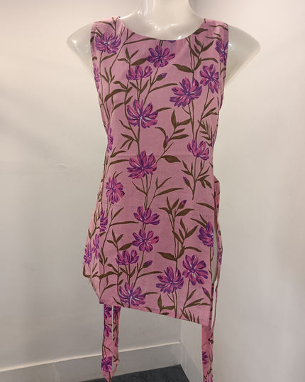 LADIES TWINIC CODE-A256 Women’s Mauve Floral Printed Sleeveless Short Kurti